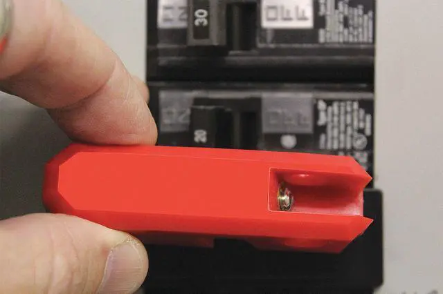 Alt view image 2 of 3 - CONDOR 48KV26 Circuit Breaker Lockout,3/4 in. H,Red