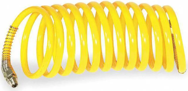 Alt view image 2 of 2 - SPEEDAIRE 1VEJ3 3/8" ID x 50 ft Nylon Coiled Air Hose 165 PSI YL