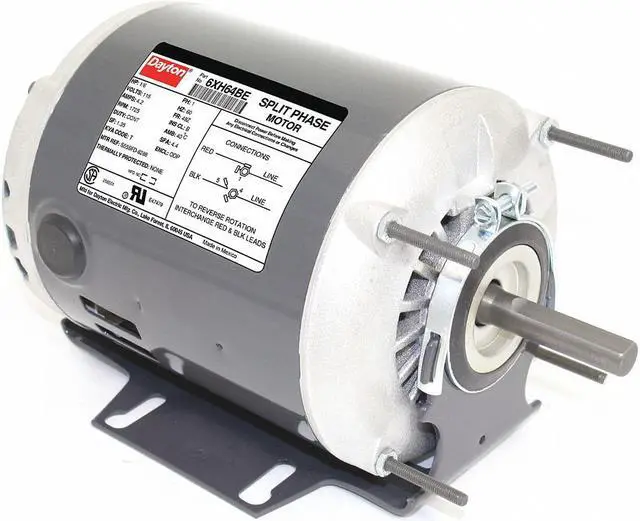 Alt view image 2 of 3 - DAYTON 6XH64 GP Mtr,Split Ph,ODP,1/6 HP,1725 rpm,48Z