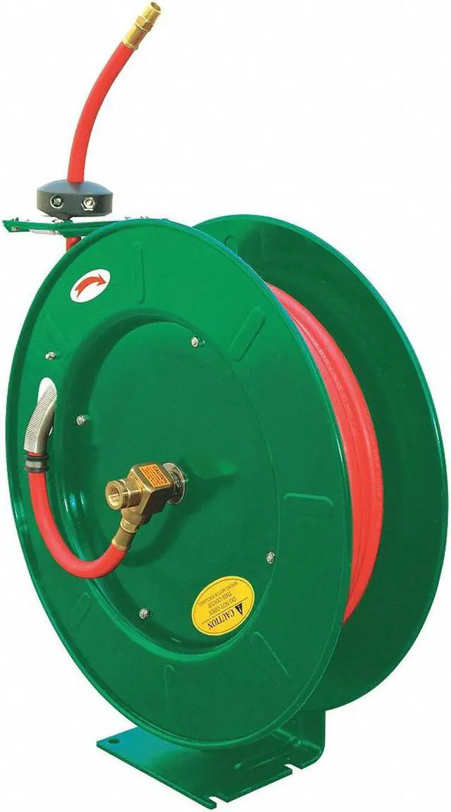 Alt view image 2 of 2 - SPEEDAIRE 6WA71 Spring Return Hose Reel, 3/8 in Hose Diameter, 50 ft Length,