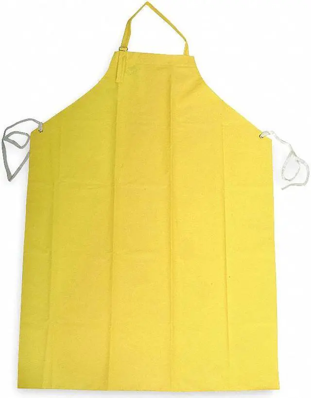 Alt view image 2 of 2 - CONDOR 1N872 Bib Apron, Nylon/PVC, Yellow, 45 in, Universal