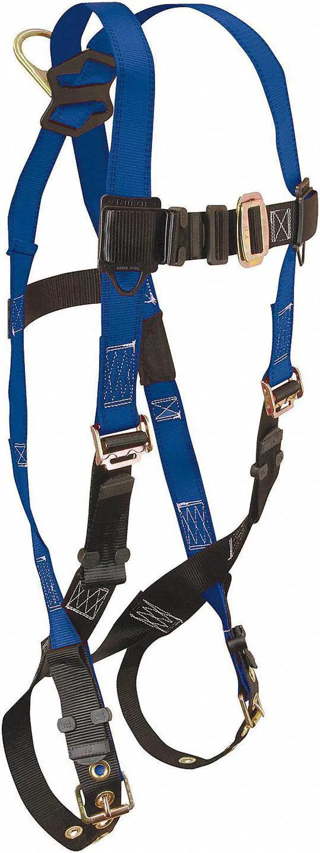 Alt view image 2 of 2 - CONDOR 19F380 Full Body Harness, Vest Style, Universal, Polyester, Black/Blue
