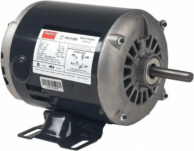 Alt view image 2 of 2 - DAYTON 5K279 GP Mtr,Split Ph,ODP,1/4 HP,1725 rpm,56Z