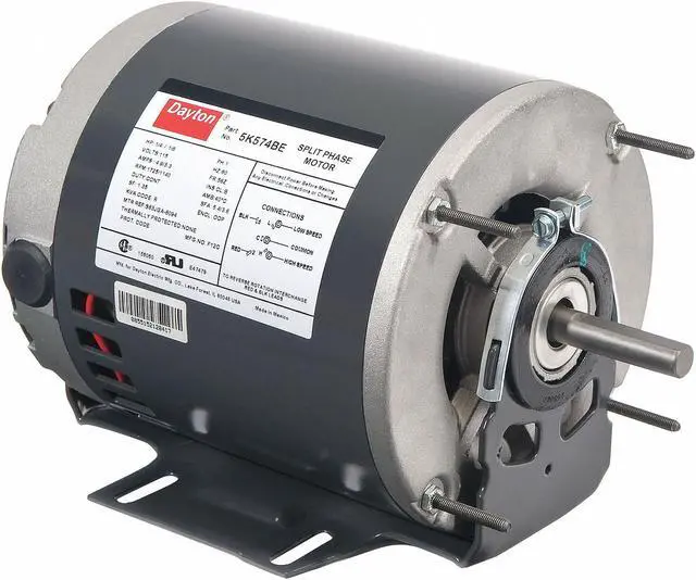 Alt view image 2 of 2 - DAYTON 5K554 GP Mtr,Split Ph,ODP,1/3 HP,1725 rpm,56Z