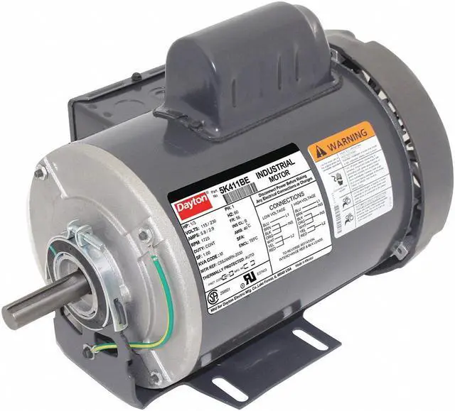 Alt view image 3 of 3 - DAYTON 5K411 GP Mtr,CS,TEFC,1/3 HP,1725 rpm,56