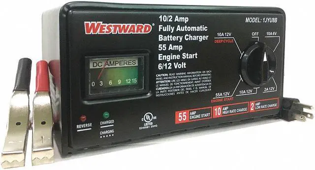 Alt view image 2 of 2 - WESTWARD 1JYU8 Battery Charger, Automatic Boosting, Charging, Maintaining For