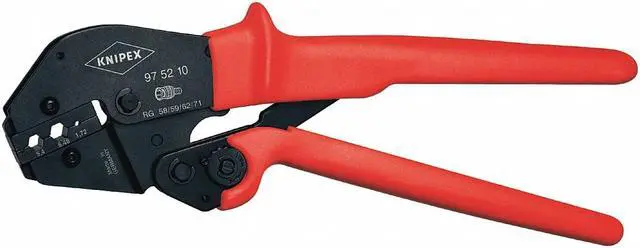 Alt view image 2 of 3 - Knipex 97-52-10 Crimping Pliers w/ Lever Transmission - Coax-, BNC- and TNC- connectors
