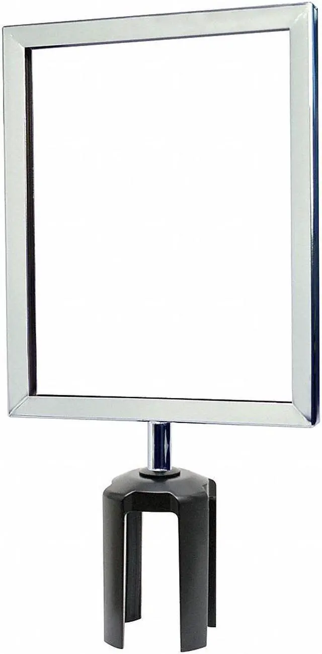 Alt view image 2 of 2 - TENSABARRIER FRAME-HDSC-1P-8511HD-V Sign Frame,11 x 8-1/2 In,Polished Chrome