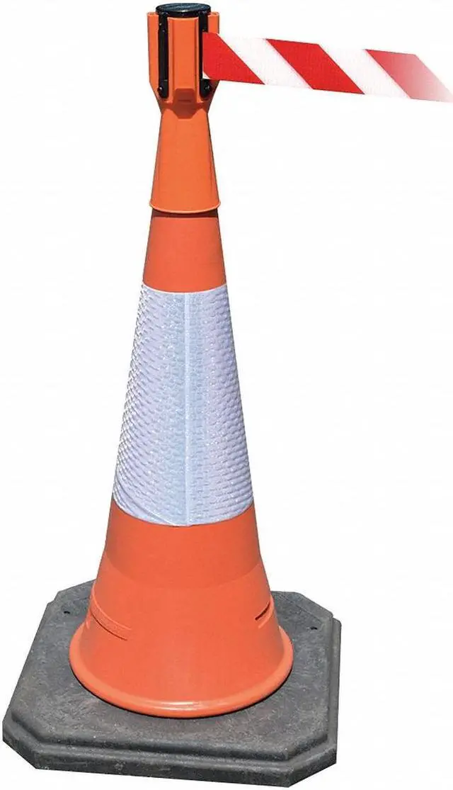 Alt view image 2 of 7 - TENSABARRIER TC114-30-MAX-NO-D3X-C Tensacone Topper(R),Height 9 In, Orange