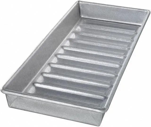 Main image of CHICAGO METALLIC 22100 Hot Dog Bun Pan,New England,10 Moulds