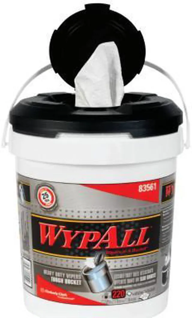 Alt view image 4 of 6 - Wypall Wipers in a Bucket, White, 220 Per Bucket, 2 Bucket/Ca