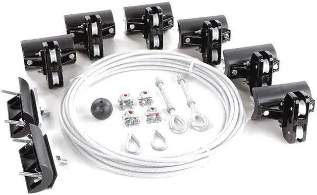 Alt view image 2 of 2 - DAYTON 33N204 Festoon System Kit,1/4 In Rope,L 40 Ft