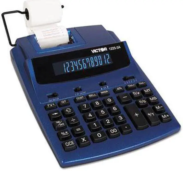 Alt view image 5 of 12 - Victor 1225-3A Antimicrobial Two-Color Printing Calculator Blue/Red Print 3 Lines/Sec 12253A