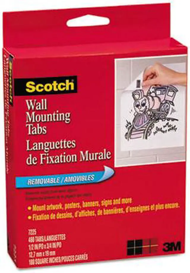 Alt view image 8 of 15 - Scotch Tape,Wall,Mntg,Tab,480/Pk 7225