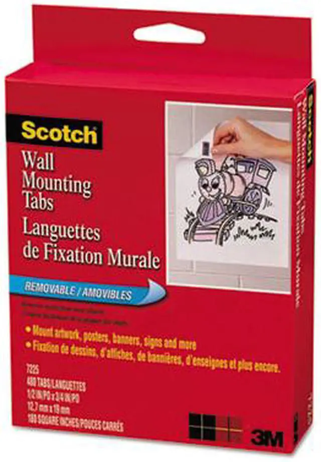 Alt view image 9 of 15 - Scotch Tape,Wall,Mntg,Tab,480/Pk 7225