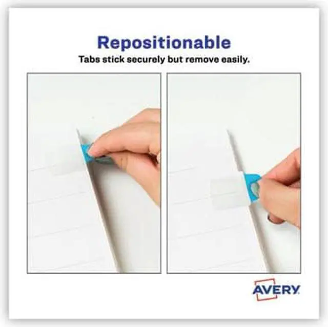 Alt view image 9 of 14 - Avery Ultra Tabs Repositionable Tabs 1 x 1.5 Primary:Blue Green Orange Red 40/Pk