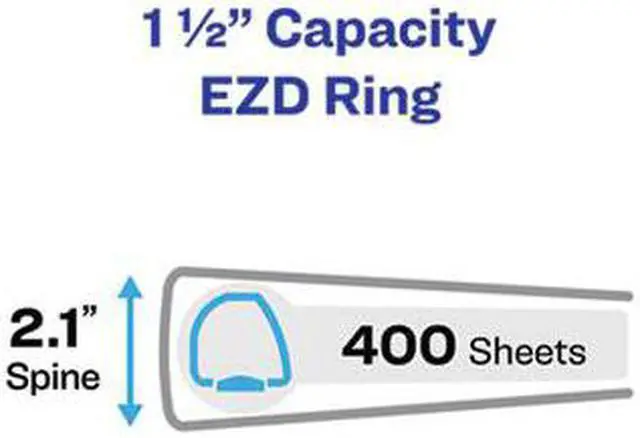 Alt view image 8 of 16 - Avery Heavy-Duty View Binder w/Locking EZD Rings 1 1/2" Cap Purple 79774