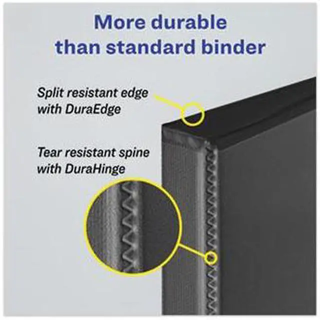 Alt view image 17 of 20 - Avery Heavy-Duty View Binder w/Locking EZD Rings 1" Cap Pacific Blue 79772