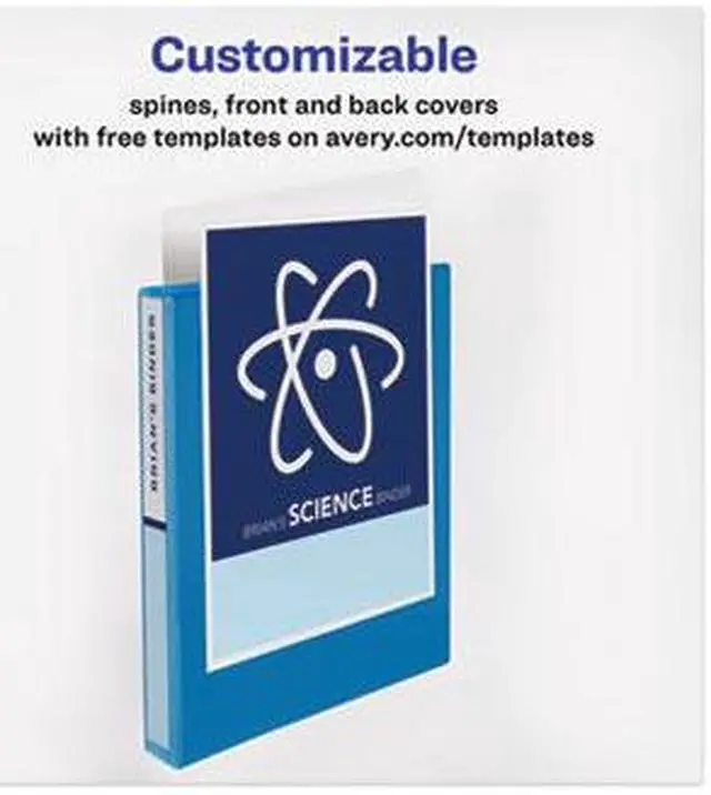 Alt view image 16 of 20 - Avery Heavy-Duty View Binder w/Locking EZD Rings 1" Cap Pacific Blue 79772