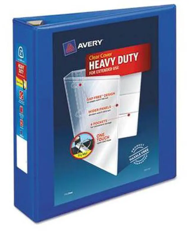 Alt view image 8 of 13 - Avery Heavy-Duty View Binder w/Locking EZD Rings 2" Cap Pacific Blue 79778