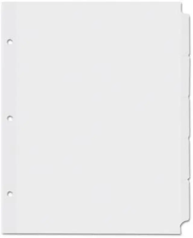 Alt view image 2 of 18 - Universal Self-Tab Index Dividers, 5-Tab, 11 X 8.5, White, 36 Sets 20835