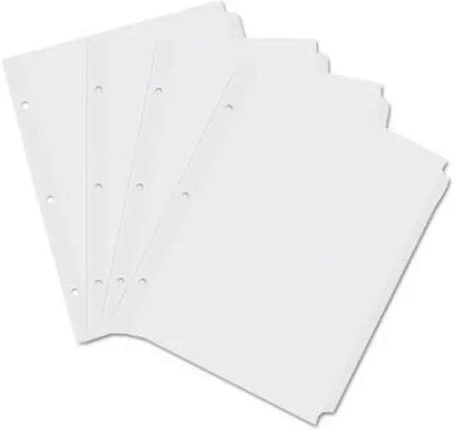 Alt view image 3 of 18 - Universal Self-Tab Index Dividers, 5-Tab, 11 X 8.5, White, 36 Sets 20835