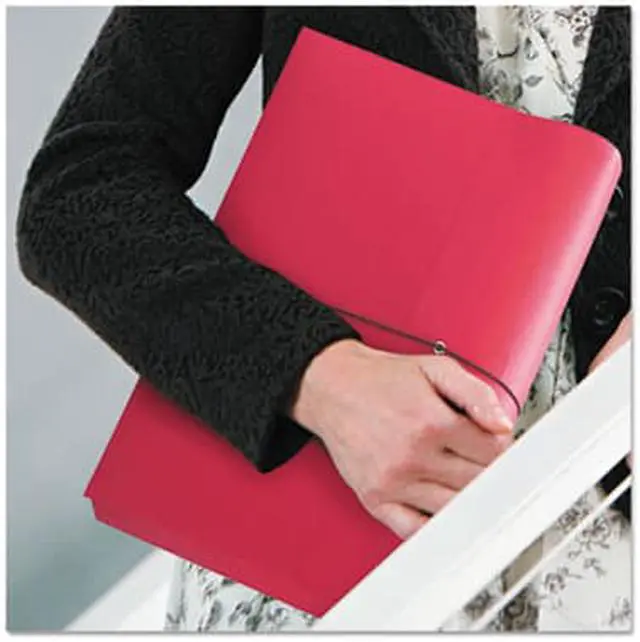 Alt view image 10 of 13 - Smead 2" Exp Wallet with String Letter Red 10/BX 77205