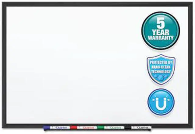 Alt view image 2 of 12 - Classic Magnetic Whiteboard, 96 X 48, Black Aluminum Frame