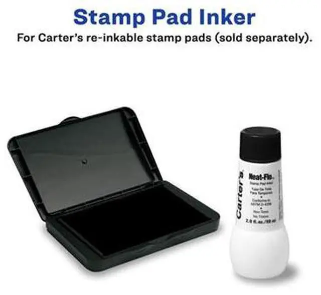 Alt view image 5 of 7 - Carter's Neat-Flo Stamp Pad Inker, 2 Oz Bottle, Black 21448