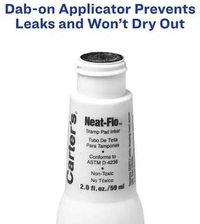 Alt view image 7 of 7 - Carter's Neat-Flo Stamp Pad Inker, 2 Oz Bottle, Black 21448
