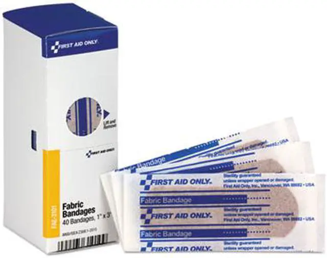 Alt view image 7 of 9 - First Aid Only Refill for SmartCompliance General Business Cabinet Fabric Bandages 1x3 40/Bx FAE3101
