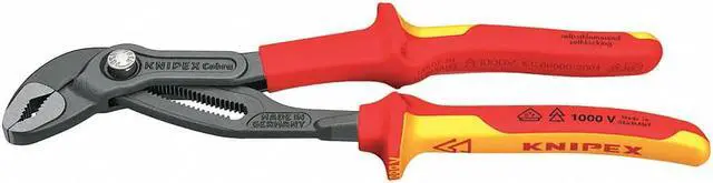 Alt view image 2 of 2 - Insulated Water Pump Plier, 10 In, Red/Ylw