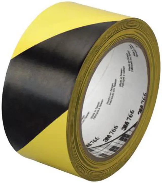 Alt view image 7 of 8 - Hazard Marking Vinyl Tape, 2 in X 36 Yd, Black/Yellow