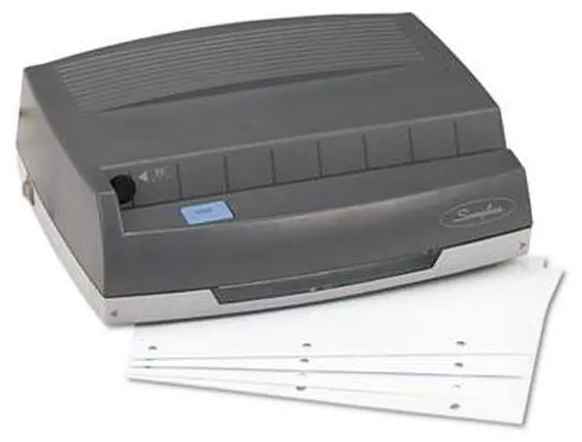 Alt view image 5 of 15 - Swingline 50-Sheet 350MD Electric Three-Hole Punch 9/32" Holes Gray 9800350