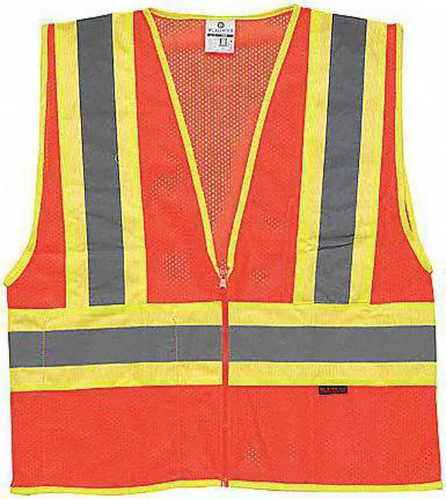 Alt view image 3 of 5 - KISHIGO 1055-XL XL Class 2 High Visibility Vest, Orange