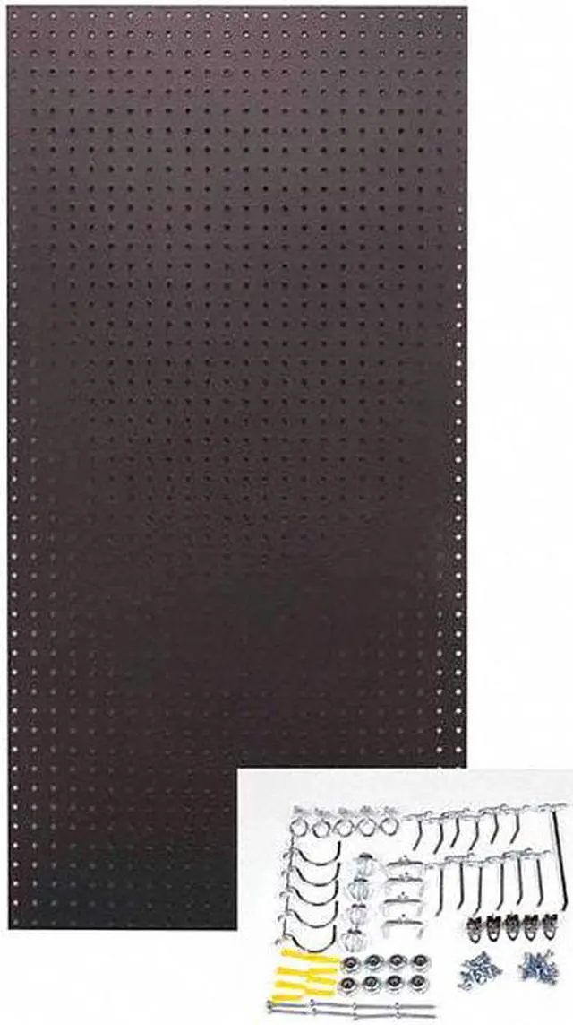 Alt view image 2 of 7 - Pegboard Kit,Black,48 in. H,24 in. W TEMPERED WOOD PEGBOARD TPB-36BKH-Kit