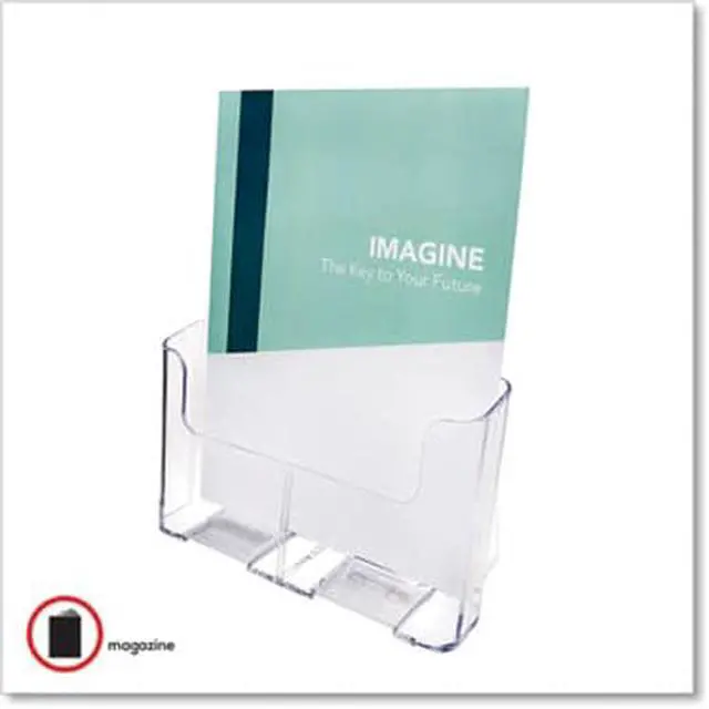 Alt view image 4 of 6 - Deflecto DocuHolder for Countertop/Wall-Mount Leaflet Size Clear 74001