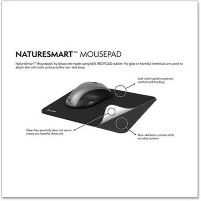 Alt view image 8 of 10 - Allsop Naturesmart Mouse Pad Leaf Raindrop 8 1/2 x 8 x 1/10 31624