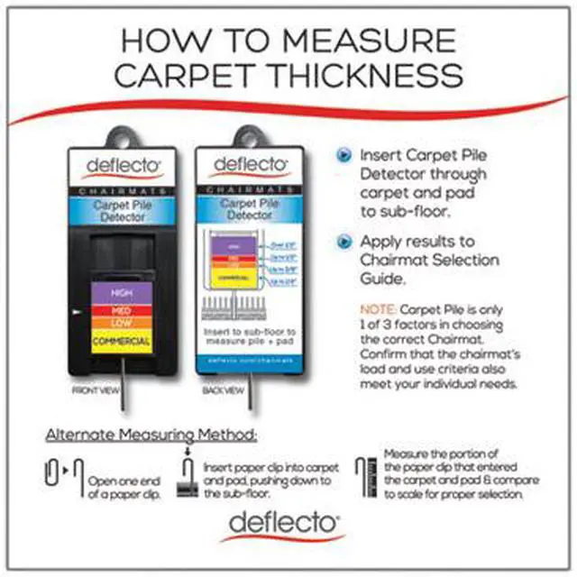 Alt view image 5 of 5 - CHAIRMATCARPET36X48CLR