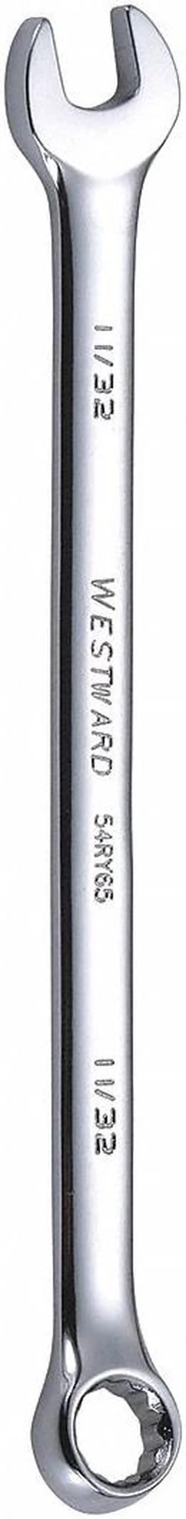 Main image of WESTWARD 54RY65 Comb. Wrench,11/32",SAE,Full Polish
