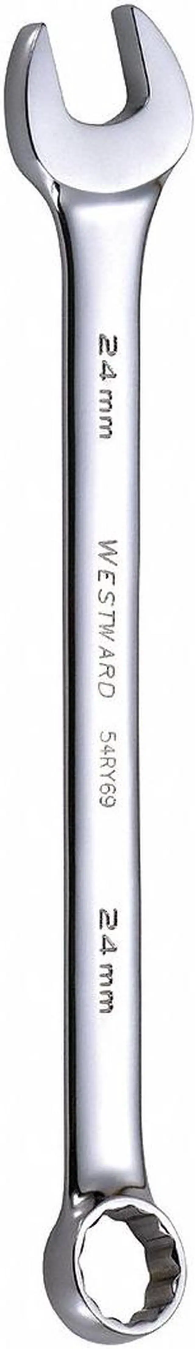 Main image of WESTWARD 54RY69 Comb. Wrench,24mm,Metric,Full Polish