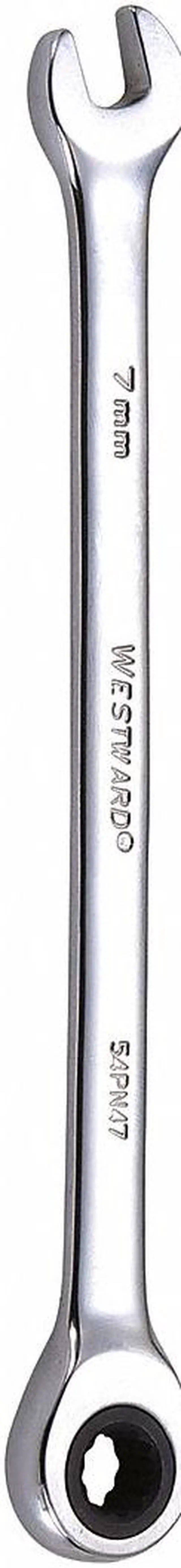 Main image of WESTWARD 54PN47 Ratcheting Wrench, Combination, Metric, 7m