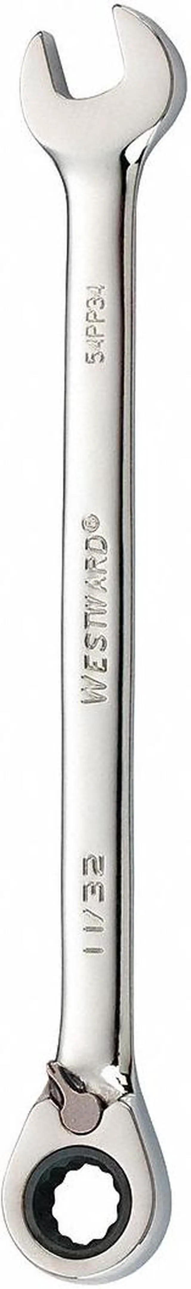 Alt view image 2 of 2 - WESTWARD 54PP34 Ratcheting Wrench, Combination, SAE, 11/32