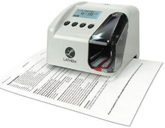 Alt view image 8 of 14 - Lathem Time LT5000 Electronic Time And Date Stamp, Electronic, Cool Gray