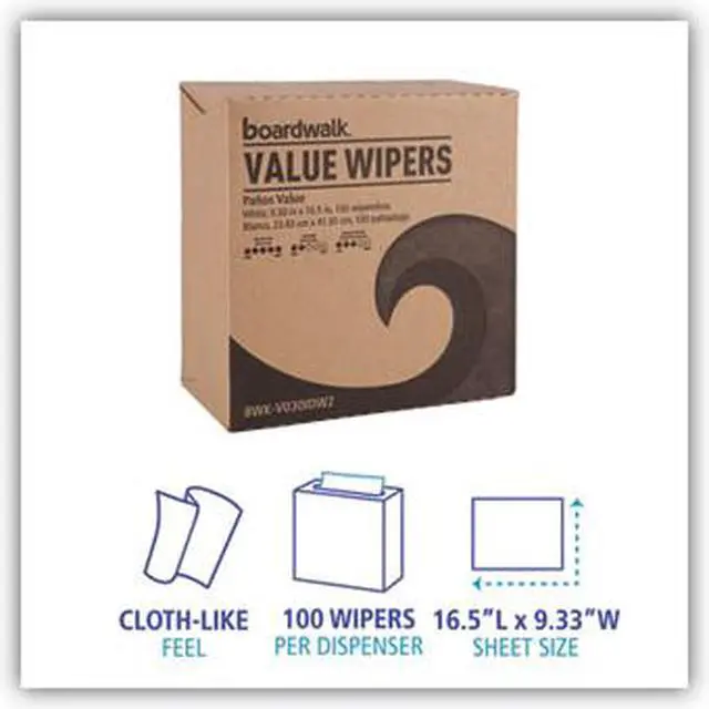 Alt view image 4 of 12 - Boardwalk DRC Wipers White 9 1/3 x 16 1/2 9 Dispensers 100 900/ctn BWKV030IDW2