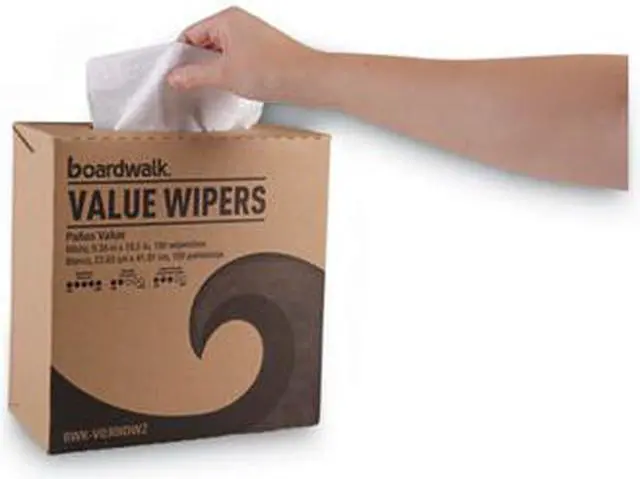 Alt view image 3 of 12 - Boardwalk DRC Wipers White 9 1/3 x 16 1/2 9 Dispensers 100 900/ctn BWKV030IDW2