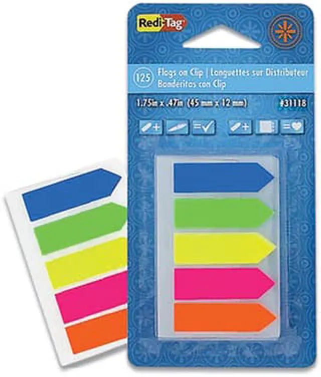 Alt view image 6 of 12 - Redi-Tag See-Through Arrow Flag 12 PK/BX