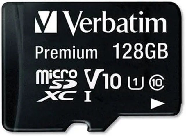Alt view image 12 of 20 - Verbatim 128GB Premium microSDXC Memory Card with Adapter, UHS-I Class 10 - TAA Compliant - Class 10/UHS-I (U1) - 45 MB/s Read1 Pack