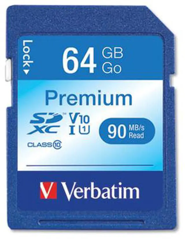 Alt view image 12 of 19 - Verbatim 44024 Class 10 Premium SDXC Card (64GB)