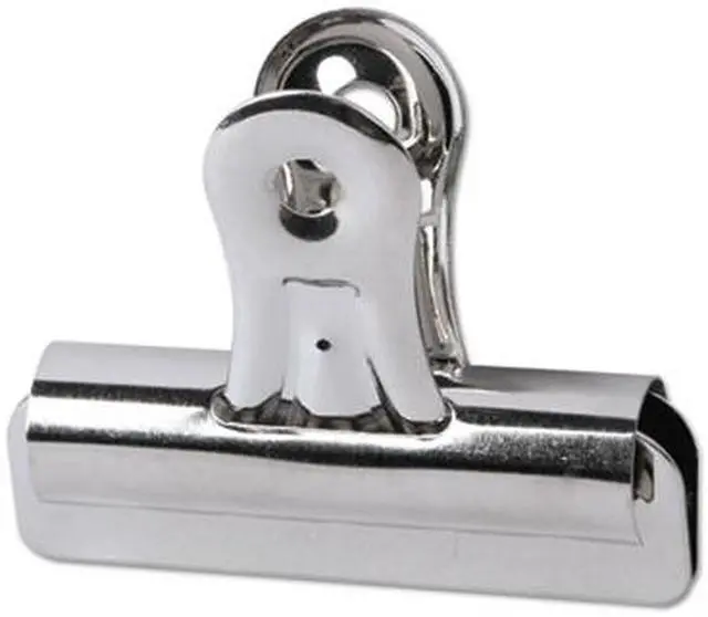 Alt view image 4 of 6 - Universal Bulldog Clips Steel 1/2" Capacity 2 1/4" Wide Nickel-Plated 36/Pack 31264